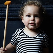 GOAT-MILK Kidware | 100% organic cotton basics | short sleeve striped onesie