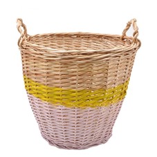 Ratatouille Basket - Pale Pink and Yellow, 36 cm in diameter Rose