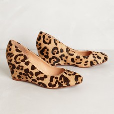 Lottie Leopard Wedges - Anthropologie.com