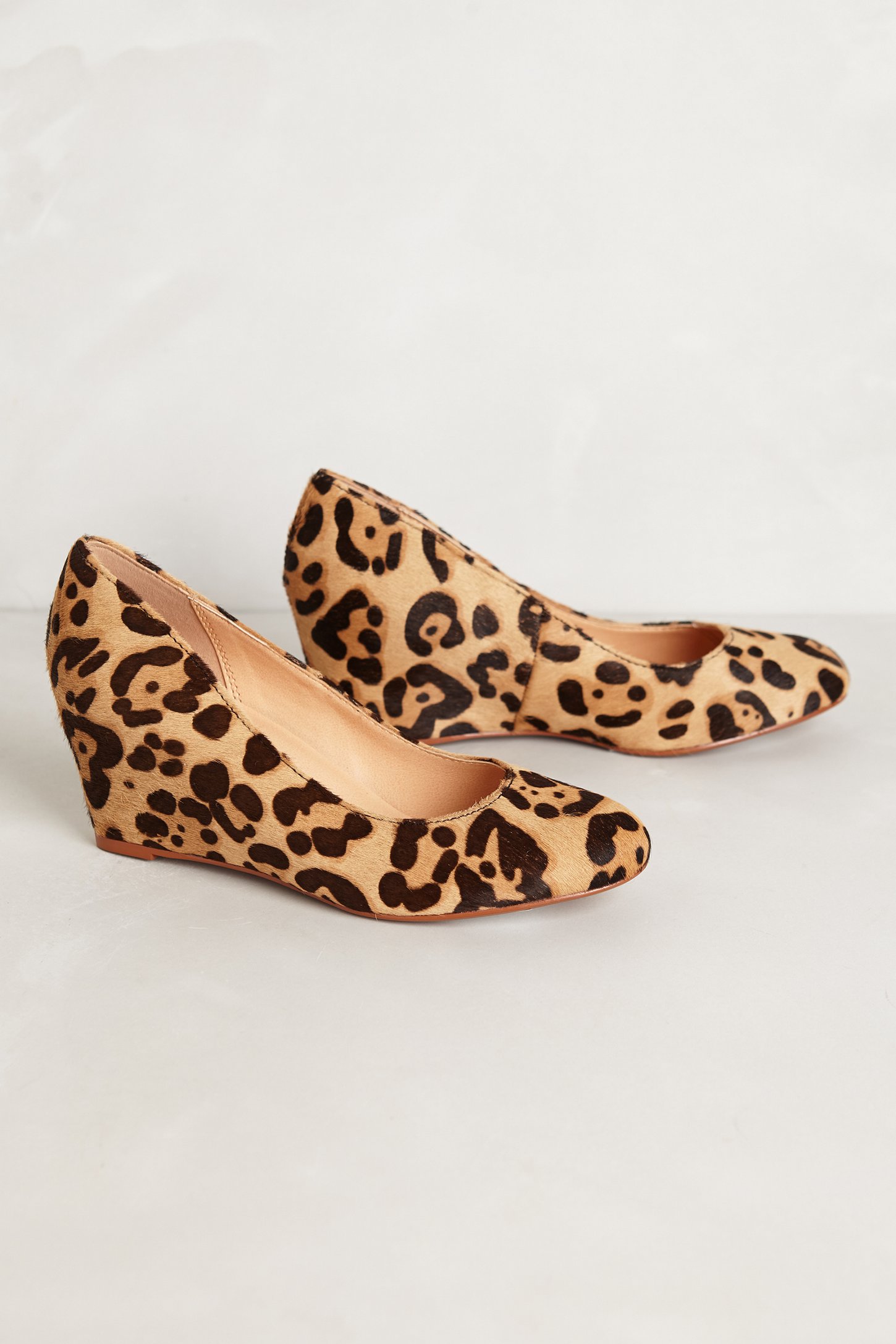 Lottie Leopard Wedges - Anthropologie.com