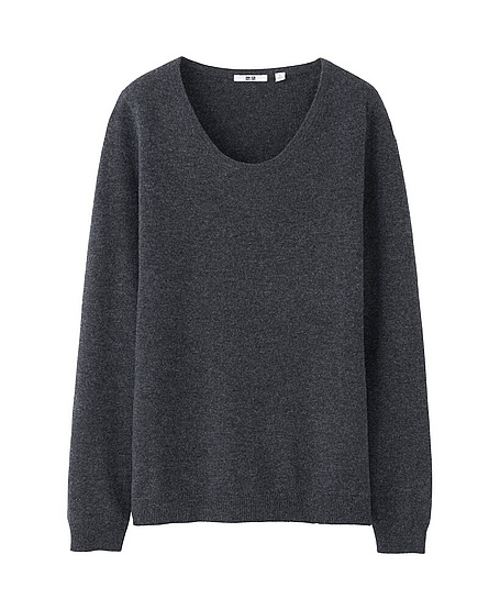  WOMEN CASHMERE ROUND NECK SWEATER  - UNIQLO