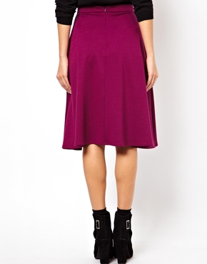 ASOS | ASOS Midi Skirt in Ponte with Pocket Detail at ASOS