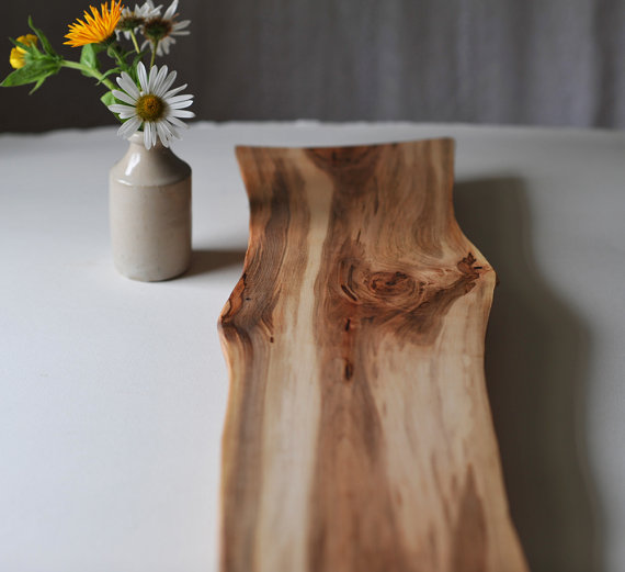 Maple Cutting Board Live Edge Serving Tray by grayworksdesign
