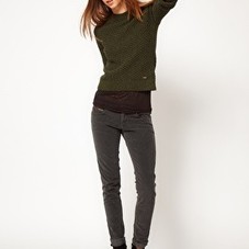 Barbour | Barbour Tyne Crew Neck Sweater in Olive at ASOS