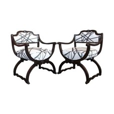 Cerulean Base Chairs in Kelly Wearstler Fabric | Chairish