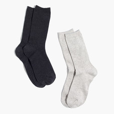 Two-Pack Ribbed Heather Trouser Socks : SHOP EVERYTHING | Madewell