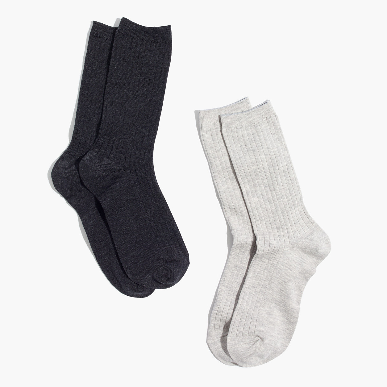 Two-Pack Ribbed Heather Trouser Socks : SHOP EVERYTHING | Madewell