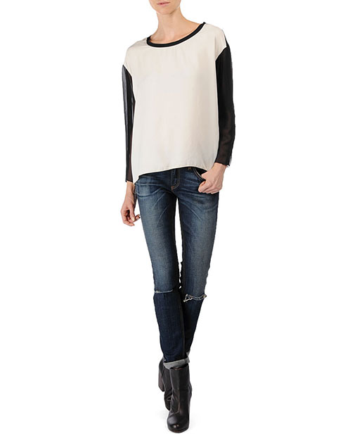 Silk Long Sleeve Tee | rag & bone Official Store