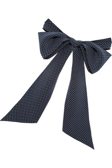Saint Laurent&nbsp;|&nbsp;Polka-dot skinny silk scarf &nbsp;|&nbsp;NET-A-PORTER.COM