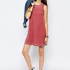ASOS | ASOS Drop Arm Trapeze Dress In Burnout at ASOS