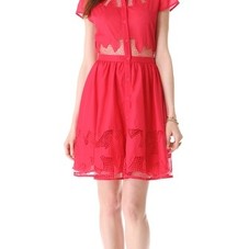 alice + olivia Papina Embroidered Shirtdress | SHOPBOP
