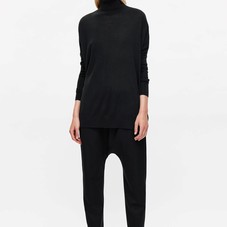 Roll-neck merino jumper -  Black  - Knitwear - COS US