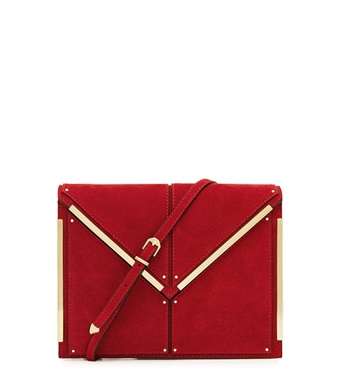 Mira Red Metal Bar Trim Clutch - REISS