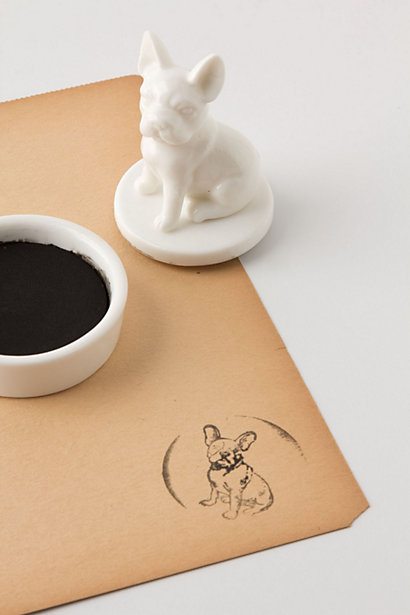 Ceramic Frenchie Stamper - Anthropologie.com