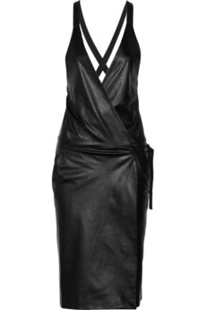 Proenza Schouler&nbsp;|&nbsp;Leather wrap dress&nbsp;|&nbsp;NET-A-PORTER.COM