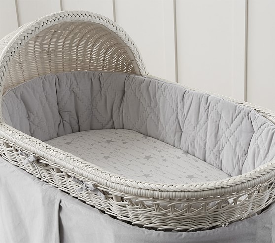 Shooting Star Organic Bassinet Fitted Sheet | Pottery Barn Kids