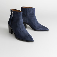 Pointed Ankle Boots - Blue - Ankleboots - & Other Stories