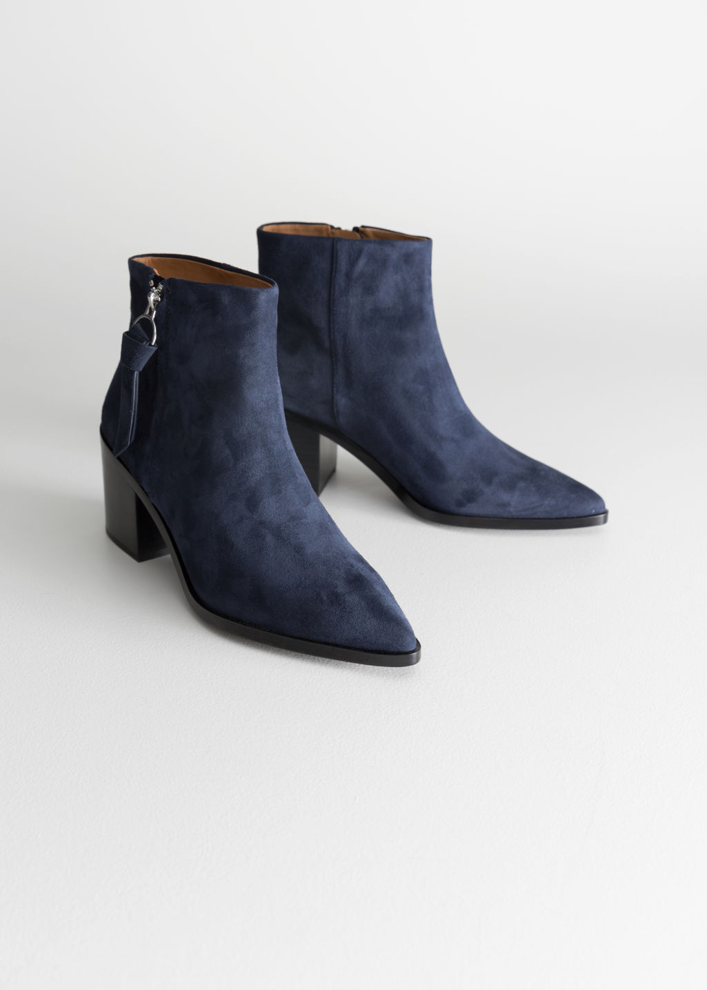 Pointed Ankle Boots - Blue - Ankleboots - & Other Stories