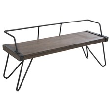 Stefani Industrial Bench - Antique Metal - LumiSource : Target