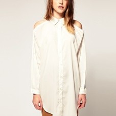 Just Female | Just Female Open Shoulder Shirt at ASOS