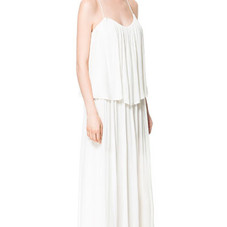 STRAPPY DRAPED DRESS WITH FRILL - Dresses - Woman - ZARA United States