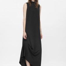 High-neck draped dress