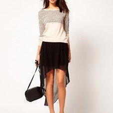 Warehouse | Warehouse Floral Lace Stripe Sweater at ASOS