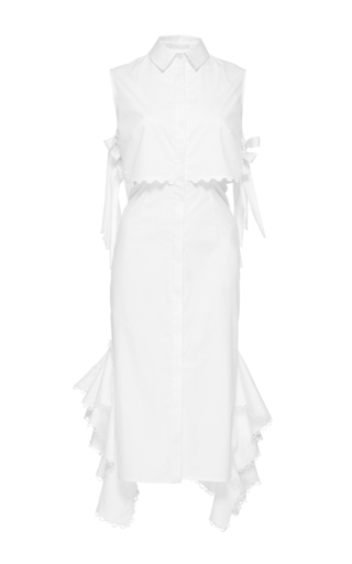 Side Tie Ruffle Skirt Dress by Jonathan Simkhai | Moda Operandi