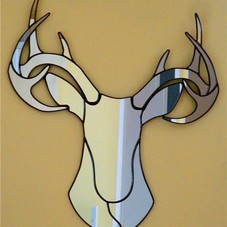 SALE / / / Deer Mirror Stag Head Wall Mirror by fluxglass on Etsy