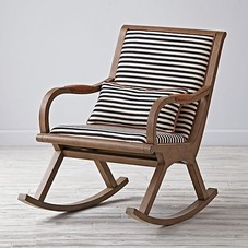 Bakersfield Black and White Rocking Chair | The Land of Nod