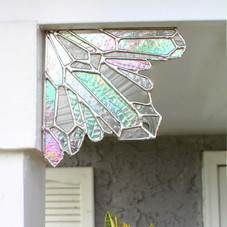 Clear Glass Crystal crystal corner piece stained glass