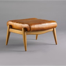 DwellStudio |  Hans Leather Ottoman - Furniture - New Arrivals