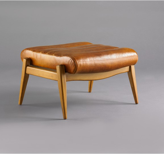 DwellStudio |  Hans Leather Ottoman - Furniture - New Arrivals