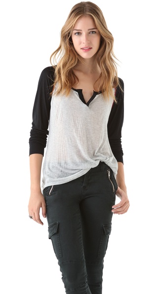 Townsen Mini-Stripe Baseball Top | SHOPBOP