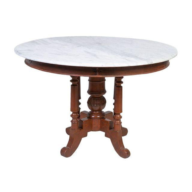 Javanese Dutch Round Top Dining Table | Chairish