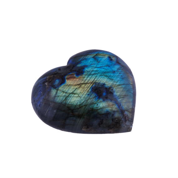 Labradorite Handcarved Heart