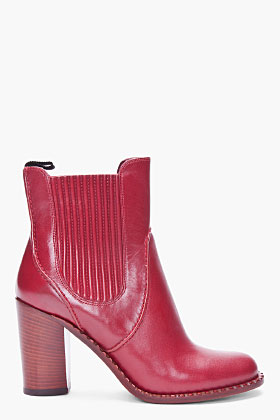 Marc By Marc Jacobs Burgundy Chelsea Boots for women | SSENSE