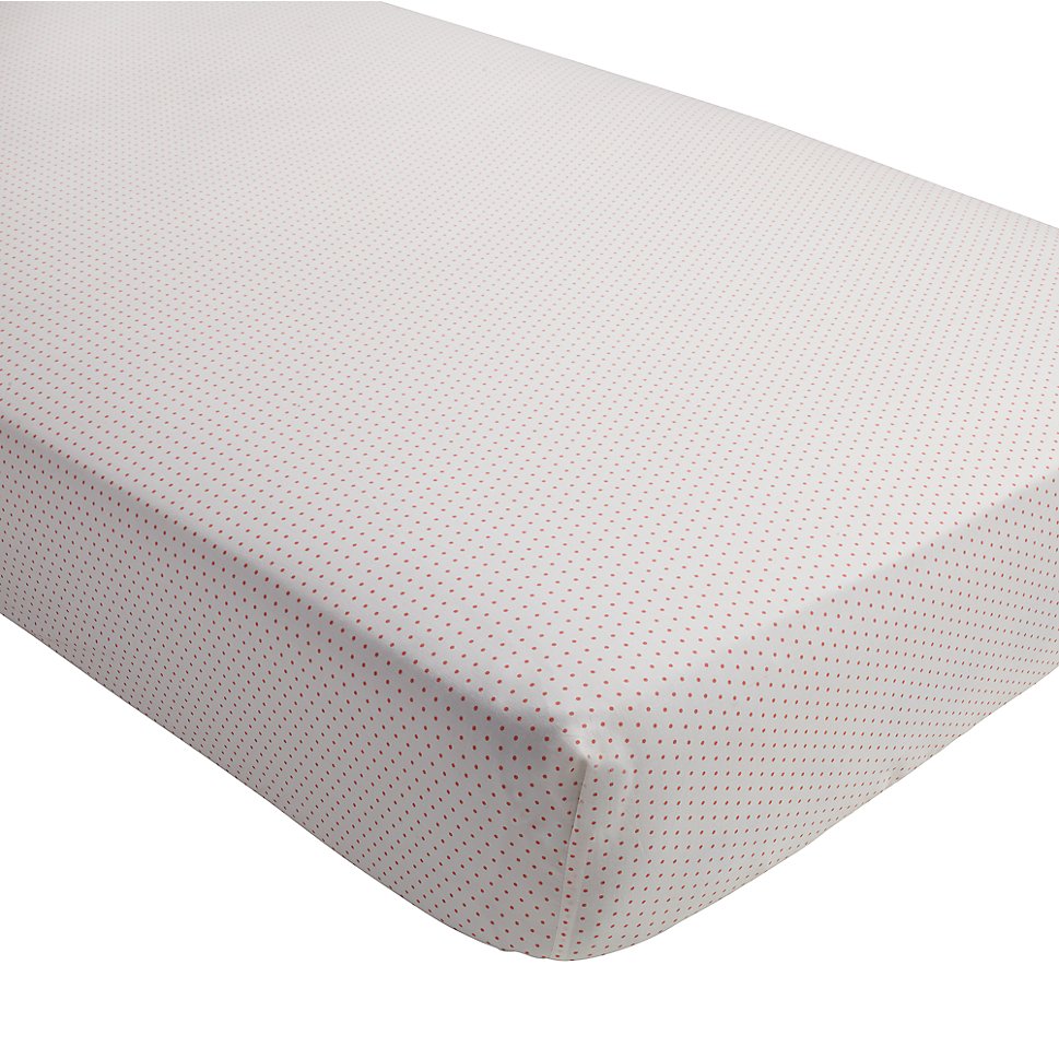 Organic Swiss Dot Crib Fitted Sheet | The Land of Nod