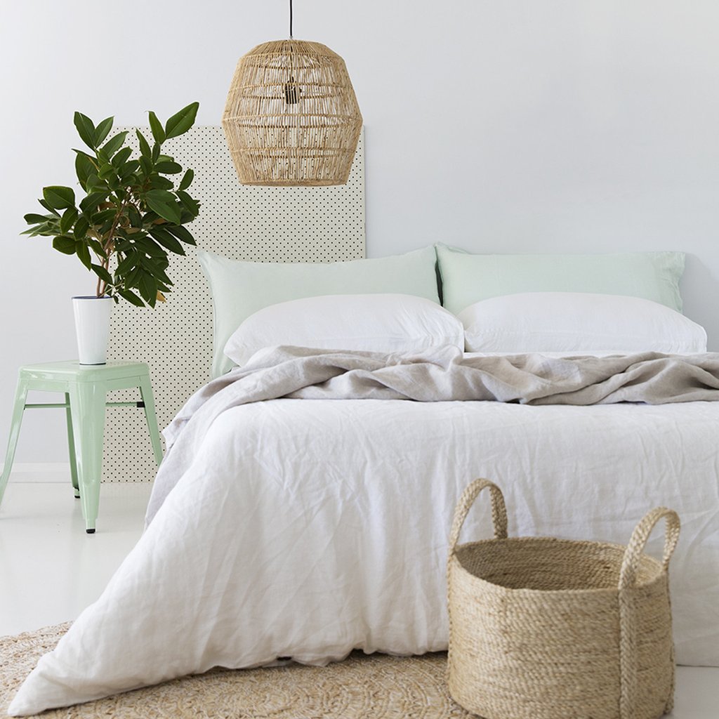 Cotton Linen Pillowslip in Minty | The Pillowslip Store