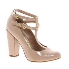 New Look | New Look Tea Bar Double Strap Block Heel Shoes at ASOS