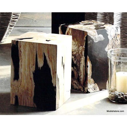 Roost Petrified Wood Block Stools by Roost | MapleNest