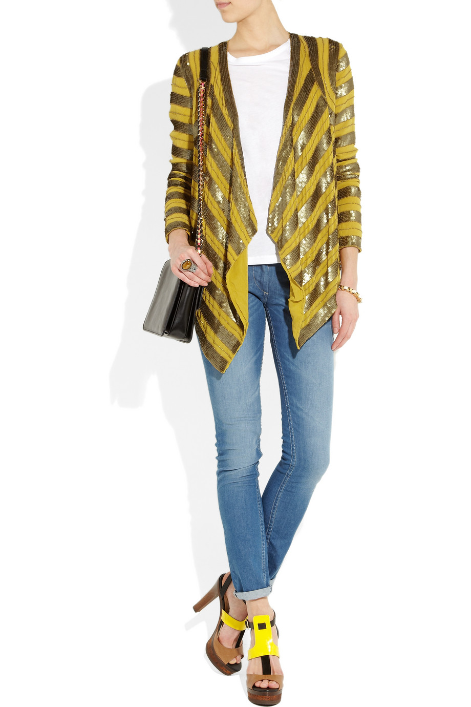 DAY Birger et Mikkelsen&nbsp;|&nbsp;Day Anna sequin-striped georgette jacket&nbsp;|&nbsp;NET-A-PORTER.COM