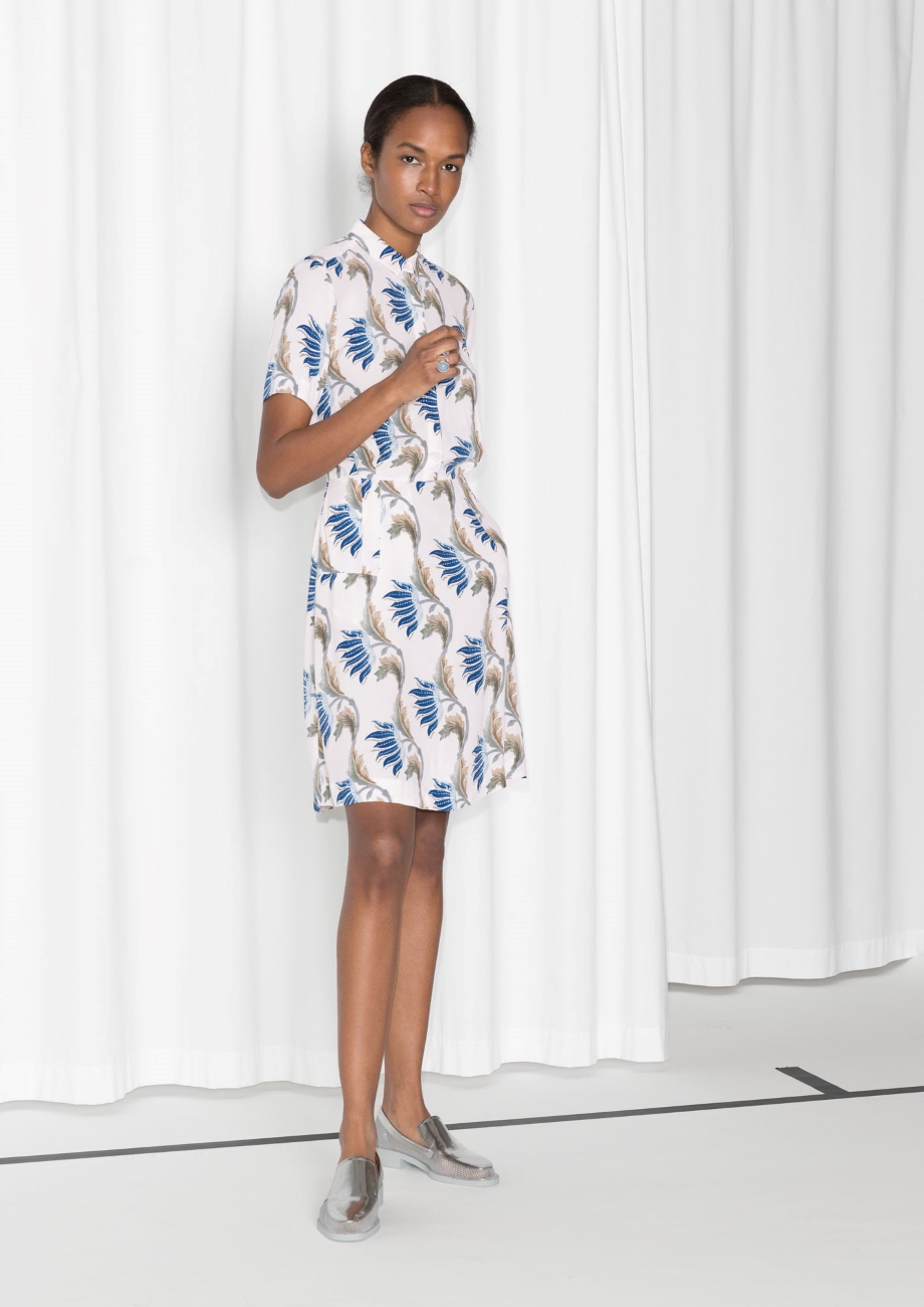 Water Lily Shirt Dress | Printed | & Other Stories