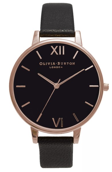 Olivia Burton Big Dial Leather Strap Watch, 38mm