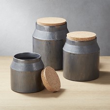 Scoop Black Canisters | CB2