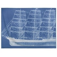 MARITIME THROW 50x70 - Azure