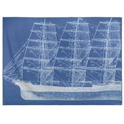 MARITIME THROW 50x70 - Azure