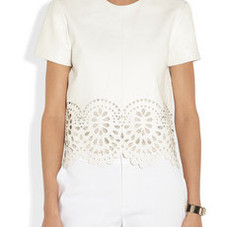 Lover&nbsp;|&nbsp;Catherine laser-cut leather top&nbsp;|&nbsp;NET-A-PORTER.COM