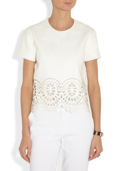 Lover&nbsp;|&nbsp;Catherine laser-cut leather top&nbsp;|&nbsp;NET-A-PORTER.COM