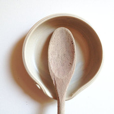 Spoon Rest in Cream Stoneware Ceramic Pottery by lofficina on Etsy